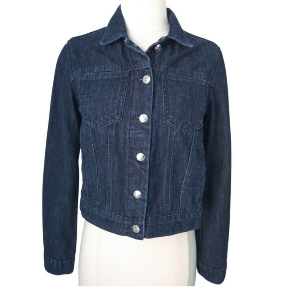 Polo Jeans Ralph‎ Lauren Vintage Side Strap Cropped Denim Jacket- Women's Small